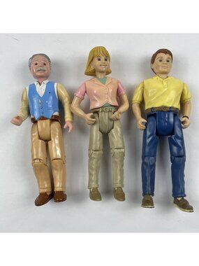 Fisher-Price Loving Family  Grandfather Mother Father Doll Figures 6” Lot Of 3